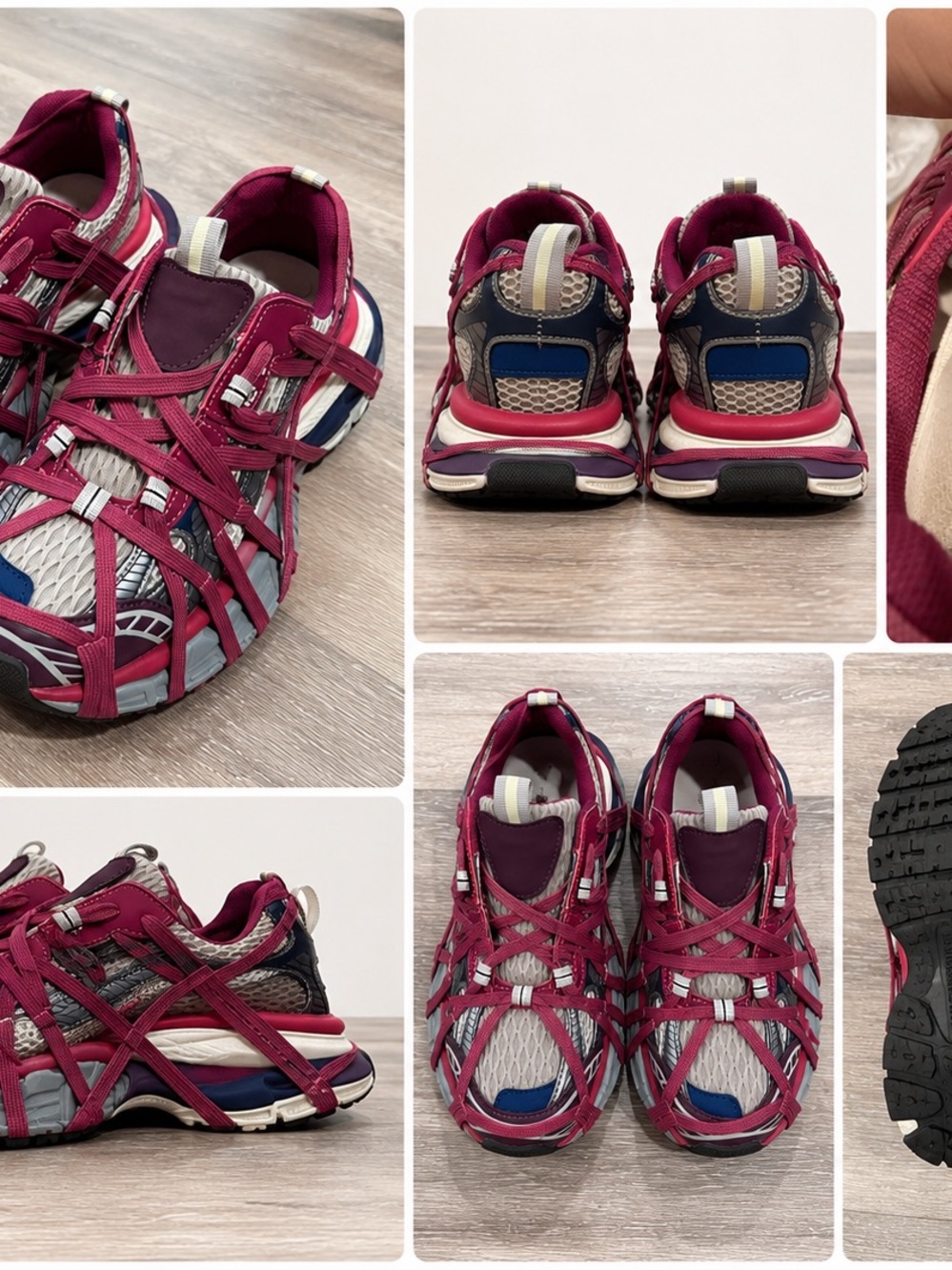 Women’s Athletic Sneakers in Burgundy and Gray - Azalea Wang